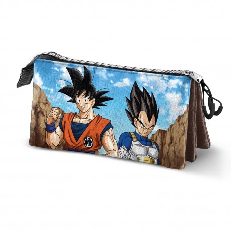 Estojo azul Dragon Ball triplo compartimento
