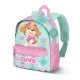 Mochila pré-escolar turquesa com Skye da Patrulha Pata.