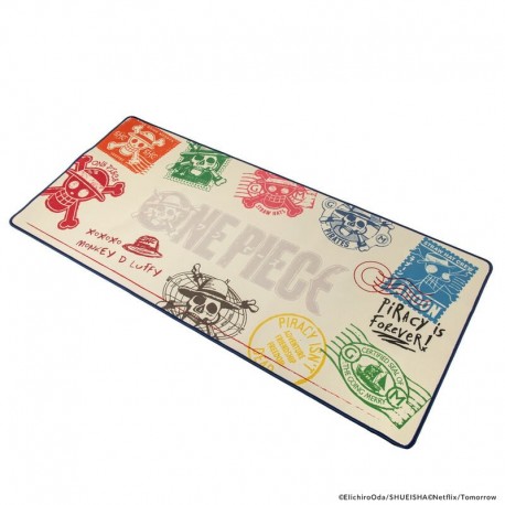 Tapis de bureau One Piece avec designs de tampons colorés
