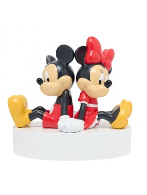 Tirelire Mickey et Minnie sur une base blanche
