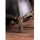 Casque nasal avec motifs celtiques en acier vieilli