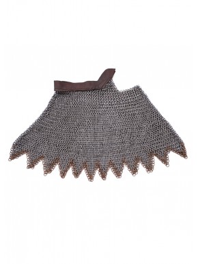 Camail en mailles avec sangle en cuir