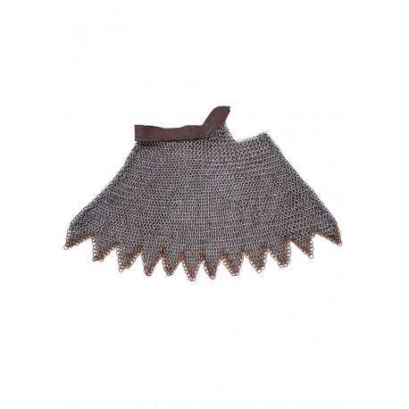 Camail en mailles avec sangle en cuir