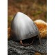 Casco normando St. Wencelas de acero con forro de cuero