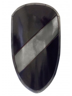 Bouclier en mousse noir et acier de Ready For Battle pour LARP