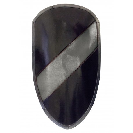 Escudo de espuma negro y acero de Ready For Battle para LARP