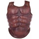 Coraza muscular de cuero con correas ajustables