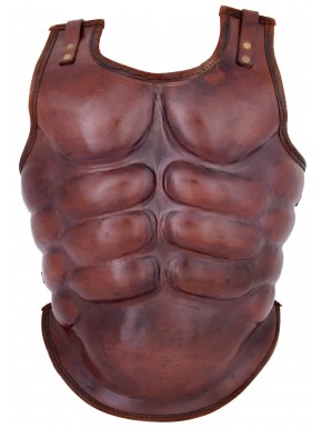 Cuirasse musculaire en cuir avec sangles ajustables
