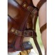 Coraza muscular de cuero con correas ajustables
