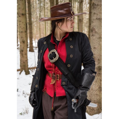 Bandoulière en cuir LARP avec boucle en laiton