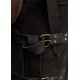 Armure viking en cuir noir avec rivets chromés