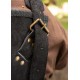 Armure viking en cuir noir avec rivets chromés