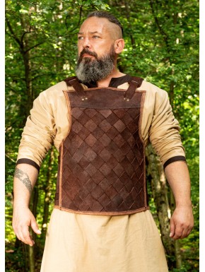 Armure de cuir viking marron pour LARP