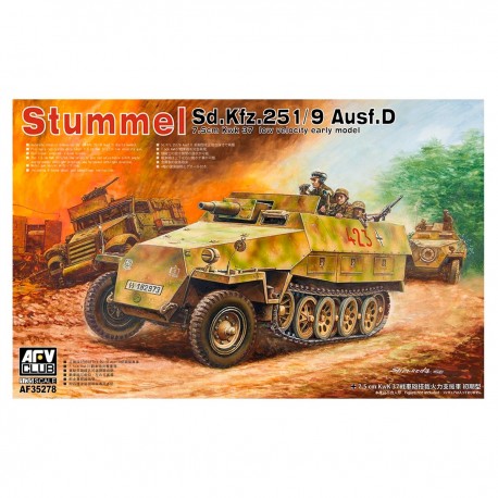 Modèle Sd.Kfz.251/9 Ausf. D à l'échelle 1/35 avec camouflage