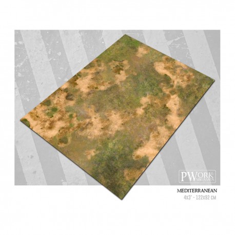 Tapis de wargame méditerranéen en néoprène