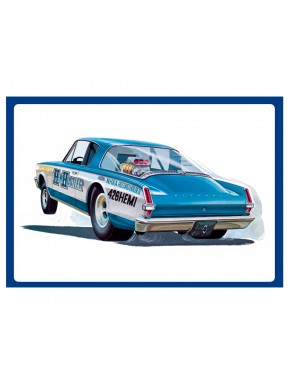 Maqueta Plymouth Barracuda Funny Car 1966 azul y blanco