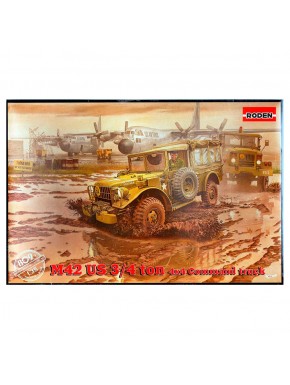 Boîte de modèle échelle M42 US 3/4 Ton 4x4 Command Truck Roden