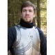 Cuirasse gothique en acier avec tassets, sangles ajustables
