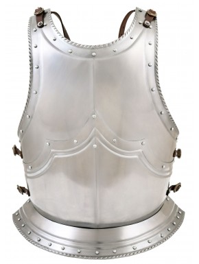 Cuirasse d'armure gothique en acier