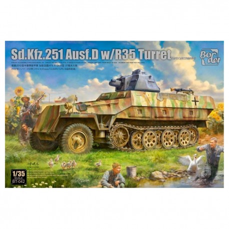 Maquette Sd.Kfz.251 Ausf.D avec tourelle R35 de Border Model