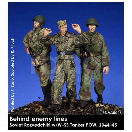 Conjunto de figuras 1/35 Behind Enemy Lines em diorama