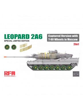 Maquette Leopard 2A6 avec roues T-80, 1/35
