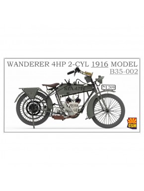 Maquette 3D de moto Wanderer 4PS 1916 à l'échelle