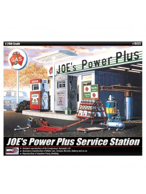 Maquette à l'échelle 1/24 de Joe's Power Plus Service Station par Academy