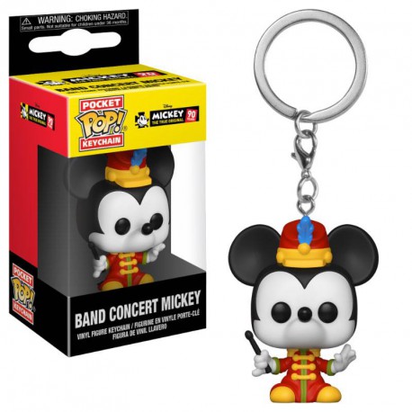 Portachiavi mini Funko Pop! Mickey Mouse Direttore Della Banda Disney