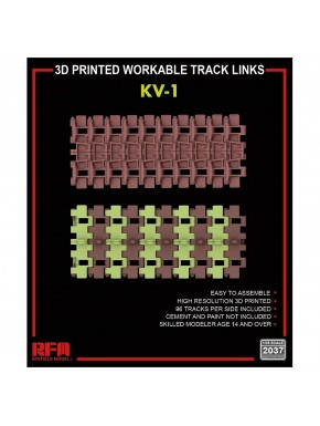 Maillons de chenille 3D imprimés pour KV-1 à l'échelle 1/35
