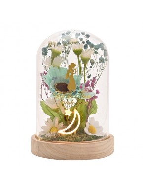 Lumière décorative de Jasmine avec fleurs sous un dôme en verre