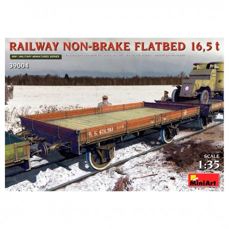 Modèle de wagon plateforme sans frein MiniArt