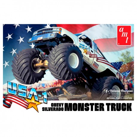 Maquete Chevrolet Silverado USA-1 Monster Truck AMT