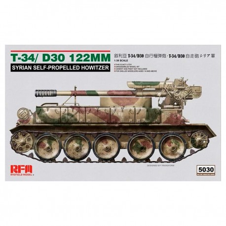 Maquette Syrienne T-34 D30 122mm échelle 1/35