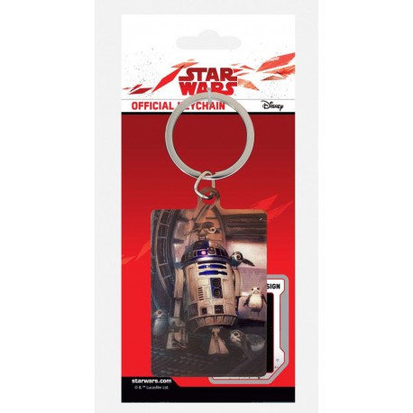 Métal porte-clés Star Wars R2-D2 et Porgs