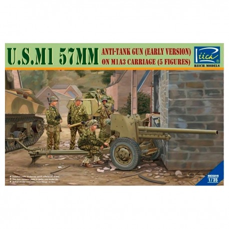 Maquette du US M1 57 mm AT sur chariot M1A3 par Riich Models