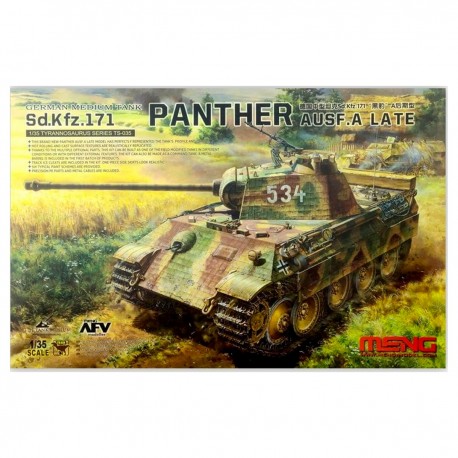 Modelo 1/35 Panther Ausf.A Late da Meng