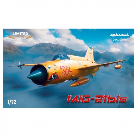 Caixa do kit edição limitada MiG-21bis em escala 1/72
