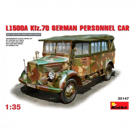 Modèle à l'échelle 1/35 du L1500A Kfz.70 allemand