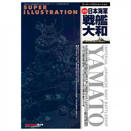 Livro Couraçado Yamato com diagramas e detalhes em inglês e japonês