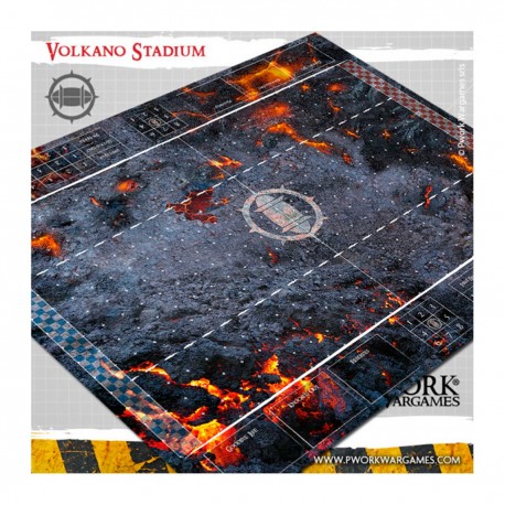 Tapis de jeu volcanique en néoprène de Pwork Wargames