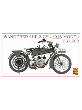 Modelo em escala 1/32 motocicleta Wanderer 1916
