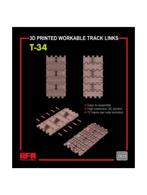 Maillons de chenilles 3D imprimés pour T-34 par Rye Field Model