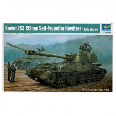 Kit modelo Howitzer Soviético 2S3 152 mm Trumpeter