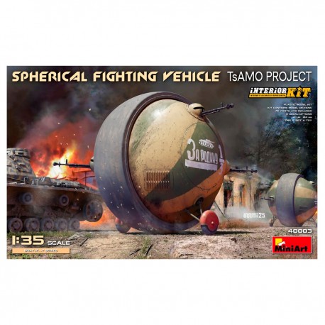 Maquete do Veículo de Combate Esférico em escala 1/35