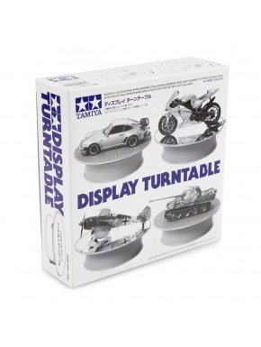 Plateforme tournante grise Tamiya avec modèles réduits