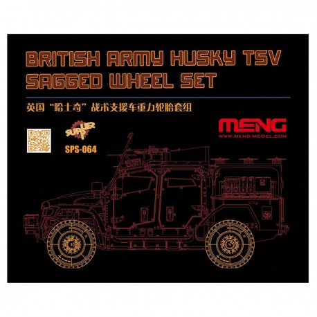 Conjunto de rodas de resina Husky TSV do exército britânico Meng