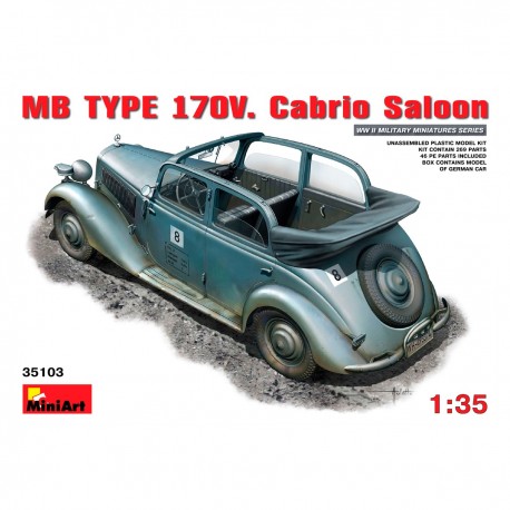 Maqueta a escala 1/35 MB Type 170v Cabrio Saloon de MiniArt