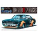 Maquete AOSHIMA Cedric 330 Works 1/24 em verde com detalhes laranja