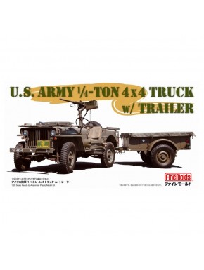 Maquette camion et remorque U.S. Army échelle 1/20